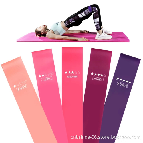 Portable Fitness Workout Equipment Rubber Resistance Bands Yoga Gym Elastic Gum Strength Pilates Women Weight Sports